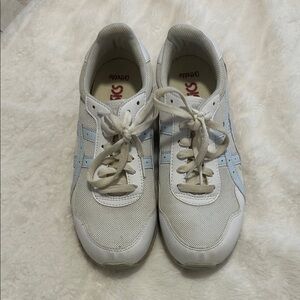 Onitsuka Tiger by Asics Women's White and Light Blue Sneakers